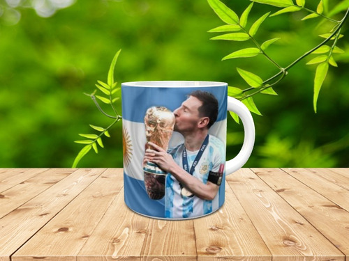 Taza Souvenir Argentina Campeon Mundial Qatar Messi