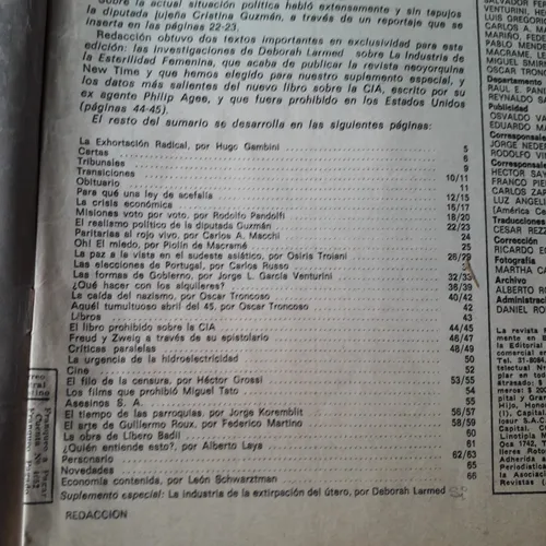 Revista Redaccion Nº 27 Mayo 1975 - Ley Acefalia - Crisis (Usado)