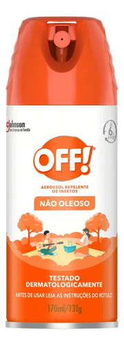 Off! Repelente De Insetos Aerossol Family Não Oleoso 170ml