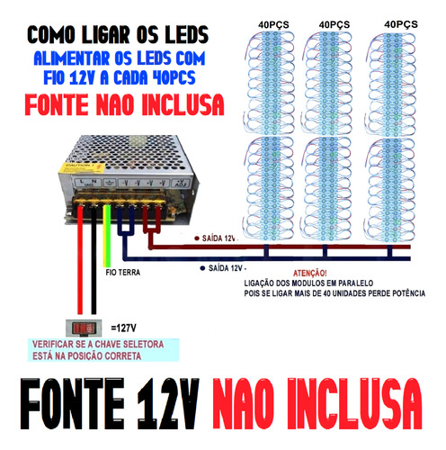 1000pçs Módulo Injetado Letra Caixa Comunicação Visual 12v 1,5w 7025 2-leds Branco Frio 6500k Lente 160º