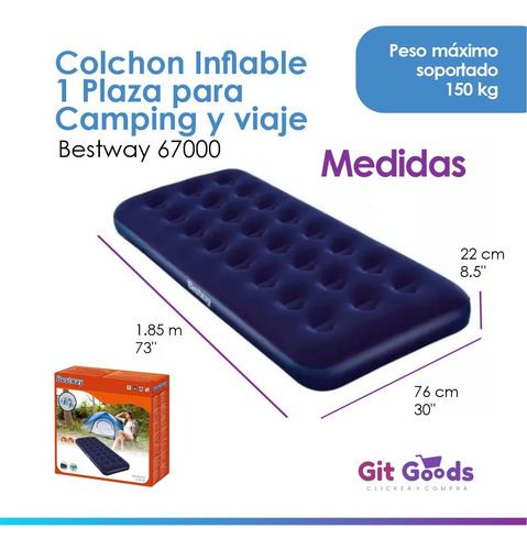 Kit Camping Carpa 3 Personas Colchones Almohadas Compresor