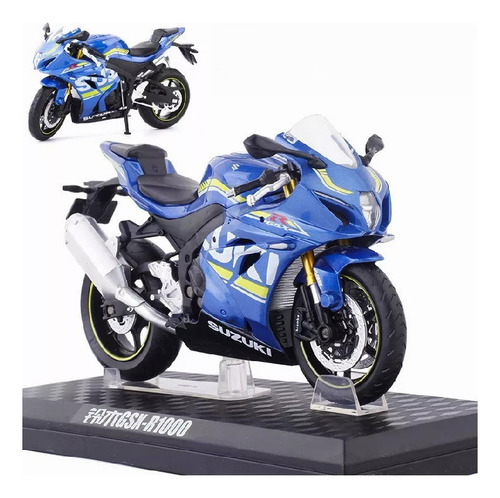 Suzuki Gsx-r1000 Modelo 1:12 Moto Con Visualizador