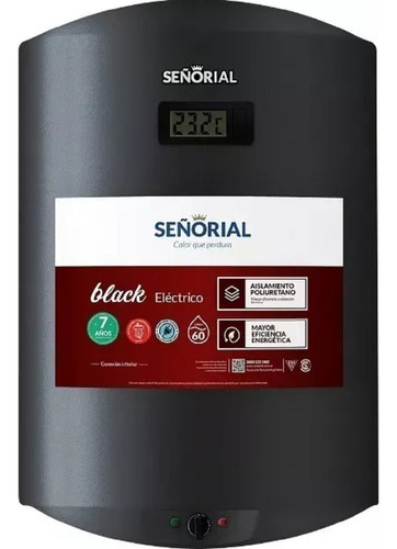 Termotanque Eléctrico 60 Lts Nuevo Señorial Family Black 2.0