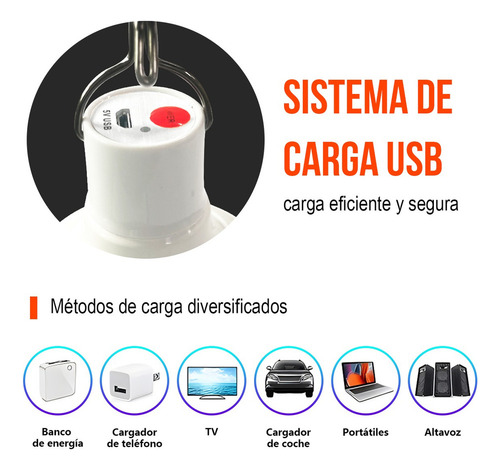 . Lâmpada De Holofote Led De Emergência Recarregável