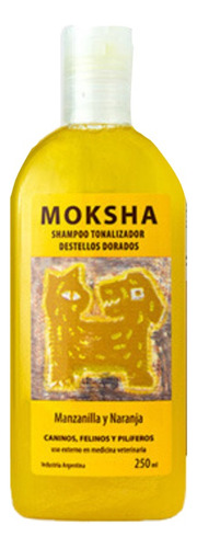 Shampoo Para Perros Gatos Tonalizador Dorado Moksha X 250ml