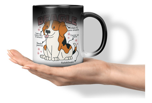 Taza Magica Cambia Color Anatomia De Un Perro Beagle