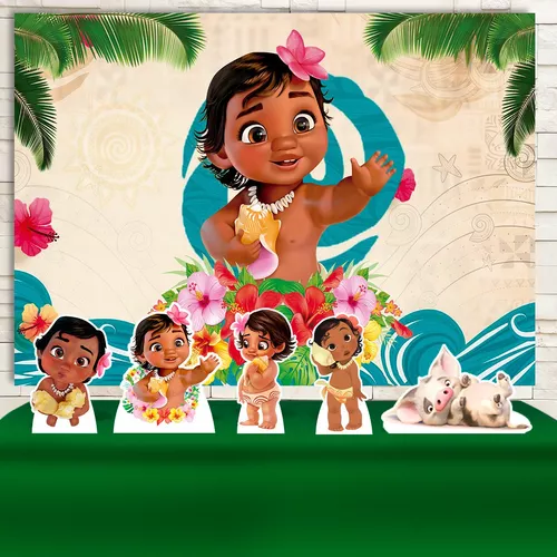 Kit Decoração De Festa Infantil Moana Baby Personalizado