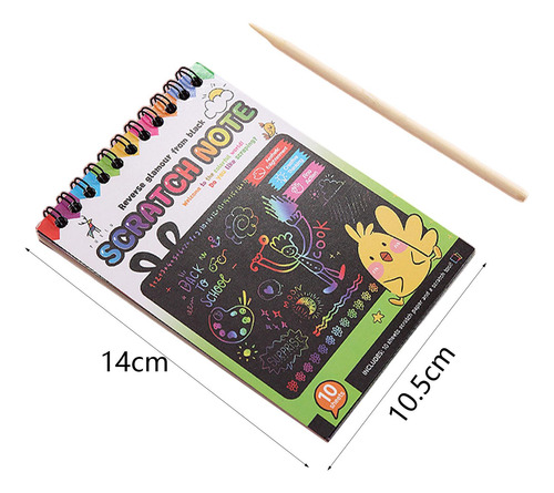 4 Cuaderno De Papel Para Rascar, Pintar Y , Aprendizaje