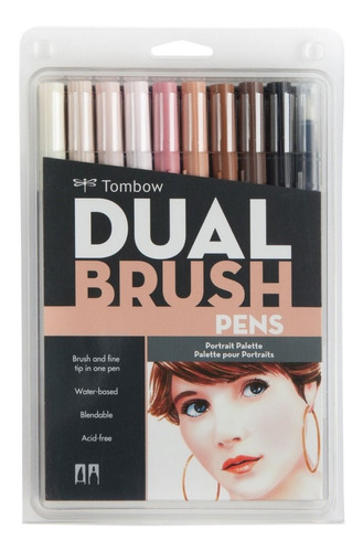 Tombow Dual Brush Doble Punta Pincel Colores Piel Portrait L