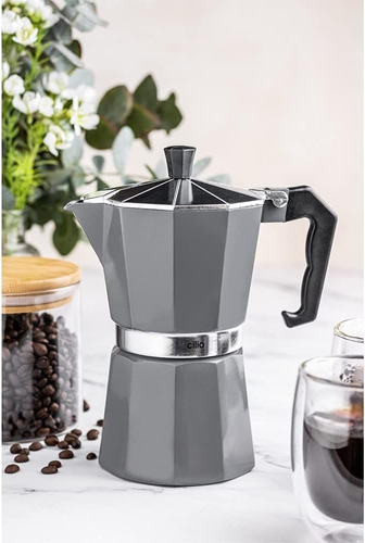 Cafetera Moka 9 Tazas 2 Litros Classico Cilio Aluminio Color Plateado