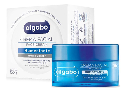 Crema Facial Humectante 100g Algabo Momento de aplicación Día/Noche Tipo de piel Todo tipo de piel