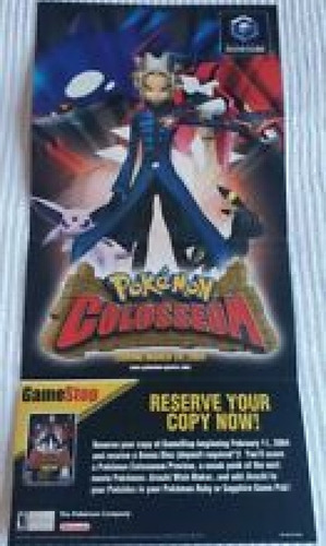 Pokemon Colosseum Bonus Disc Y Poster Preorder Gamestop Raro (Usado)