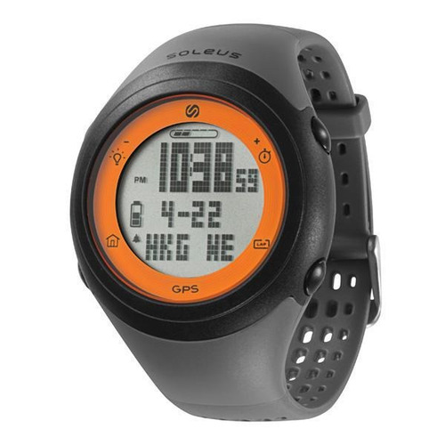 Relogio De Pulso Soleus Gps Fly - Grafite/laranja