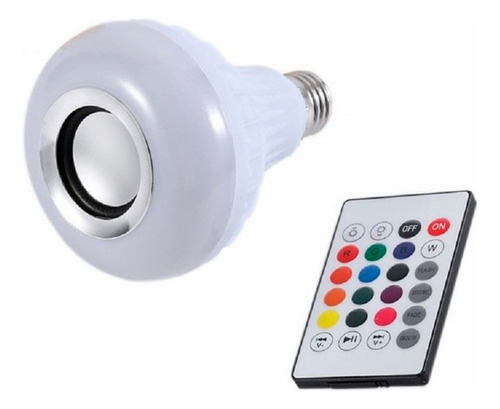 Lâmpada Led Musical Bluetooth Luzes Rgb Controle Remoto