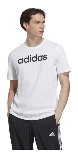 Playera adidas Essentials Logo Lineal Bordado Para Hombre 