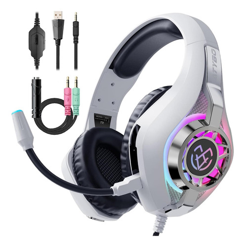Auriculares De Juegos Tatybo Para Ps5 Ps4 Switch Xbox Pc Con