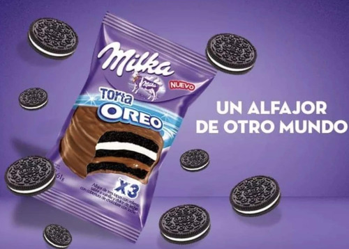 Alfajor Milka Triple Torta Oreo Oreo 70 G Pack X 10