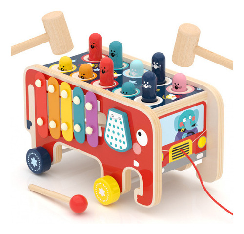 Juego De Los Topos + Xilófono De Madera For Niños Con Mazos