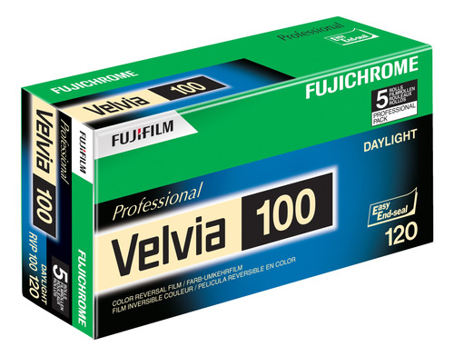 Fujifilm Velvia Diapositiva Color Pro Pack Pelicula Verde