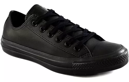 Tênis Converse Chuck Taylor All Star Monochrome Leather Hi Preto