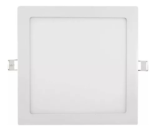 Foco Led 22w Empotrado Cuadrado Blanco 22cm 220v Luz Calida