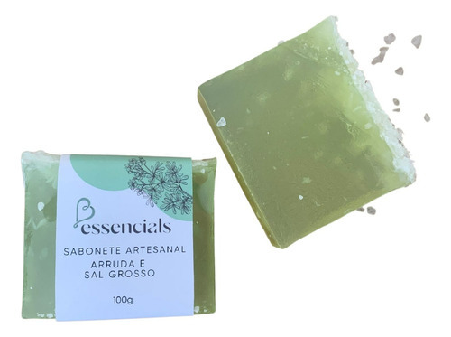 Kit 7 Sabonetes Artesanais Veganos Arruda E Sal Grosso 100g