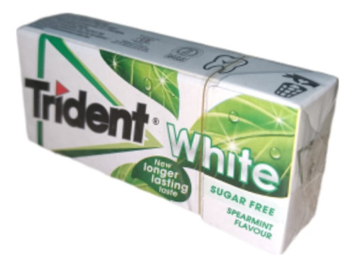 Chiclete Trident White Spearmint Sem Açúcar 14g