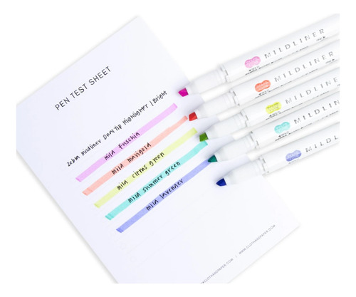 Mildliner Zebra Doble Punta X 6 Colores Calidos