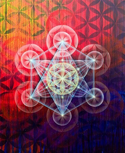 Drew Brophy Metatron's Cube Reusable Swingtop Glass Bottle