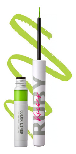 Delineador Color Neón en Tintero Ruby Kisses Neon Green Larga Duración Punta Fina