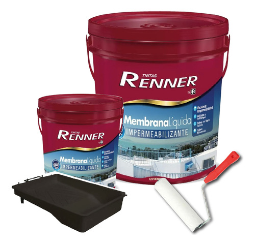 Membrana Liquida Renner Impermeabilizante 20 + 4 Kg Color Blanco