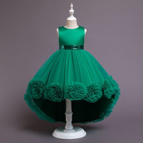 Vestido De Princesa Para Niñas De Cola Actuación De Piano