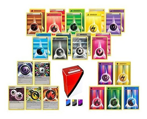 100 Cartas De Energia De Pokemon Incluyen 90 Cartas De Energ