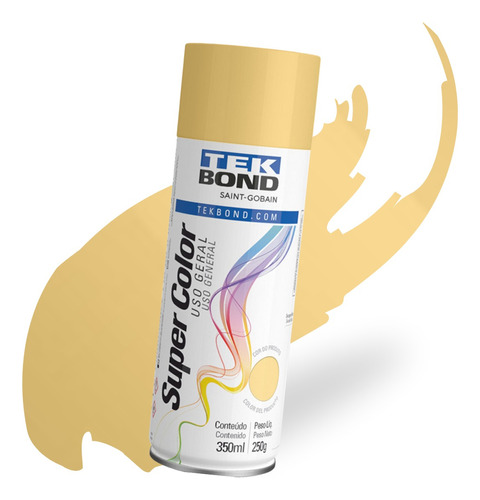 Tinta Spray Super Color Uso Geral 350ml Bege Tekbond