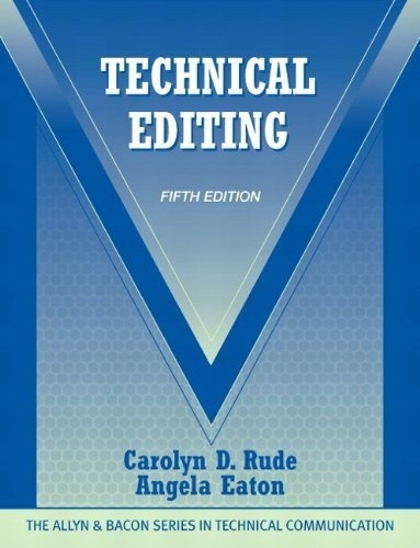 Technical Editing The Allyn And Bacon Seriesin..., De Rude, Carolyn. Editorial Pearson En Inglés