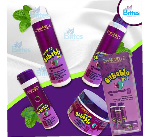 10 Kits Babablu Uva Cheirinho De Uva Charmele Revenda