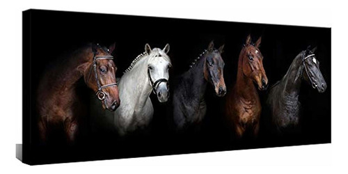 Lona Grande Animal De La Pared Arte Y Negro White Horse Imag