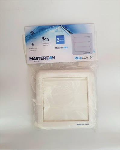 Imagen 4 de 6 de Rejilla Para Ducto 5 Pulgadas Blanco Masterfan