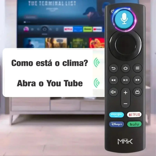 Controle Compátivel Fire Stick Amazon Com Voz Mmk Com Pilhas
