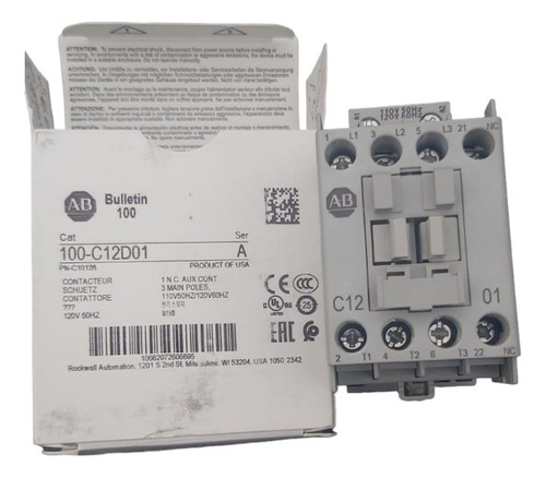 100-c12d01 Allen Bradley Iec 12 A Contact