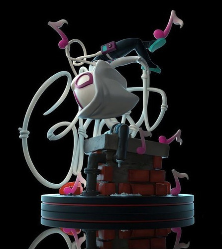 Imagem 6 de 10 de Spider-gwen Spider-man Q-fig Quantum Mechanix Spiderverse
