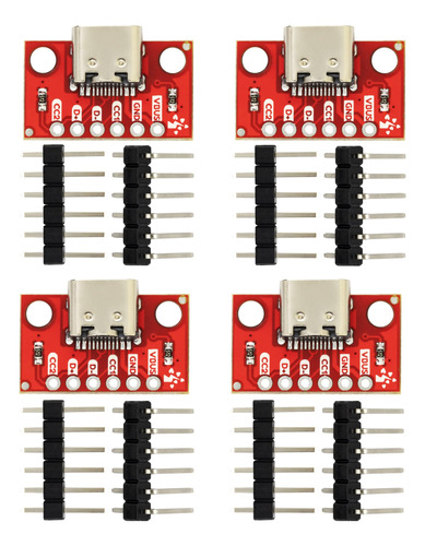 Conector Hembra Usb Tipo C, Conector Hembra De 6 Pines, 2 Cc