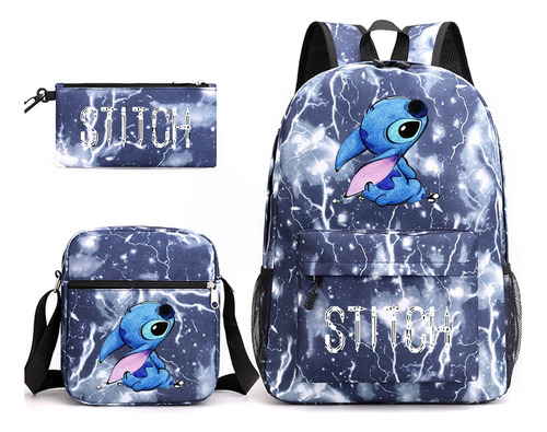 Mochila Stitch Con Estampado De Puntadas De Dibujos Animados
