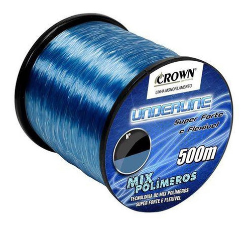 Linha de pesca Crown Crown Underline 500 Metros azul