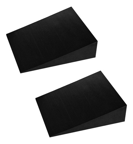 2 Pçs De Cunha De Ioga Placa Cor Preta 11,5cmx9cmx3cm