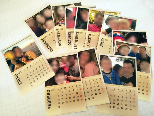 Calendario Polaroid 2023 Con Imán Personalizado Fotos 8x11