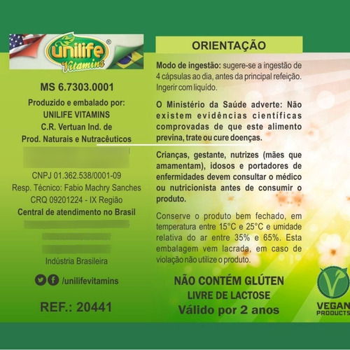 Suplemento Unilife De 66g Con 60 Unidades