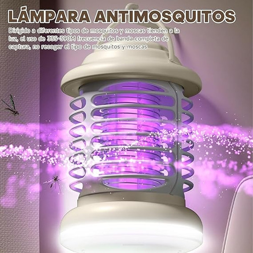 20w Lámpara Para Mosquitos, Bylifity 4200v Matamosquitos Con Luz Led Para Exteriores, Trampas De Mosquitos, Trampa De Moscas, Antimosquitos Electrico Con Enchufe Para Patios Y Jardines
