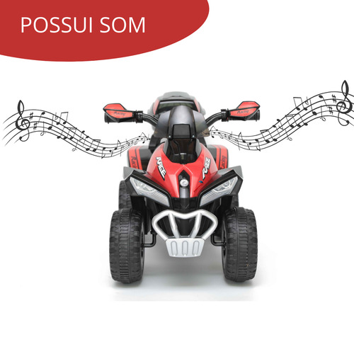 Mini Quadriciclo Elétrico Infantil 6v Vermelho Bw129vm Importway