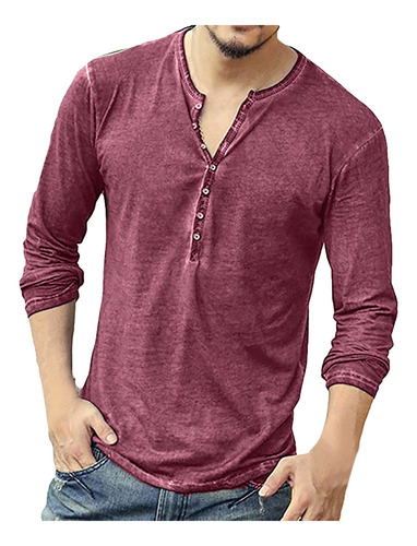 Camisas De Manga Larga Con Cuello En V Para Hombre E Man 782